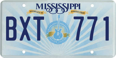 MS license plate BXT771