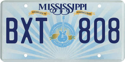 MS license plate BXT808