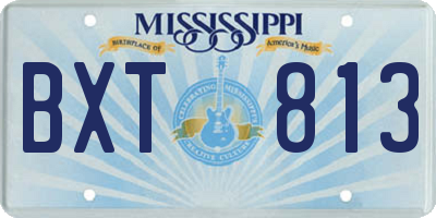 MS license plate BXT813