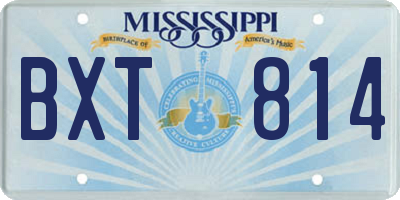 MS license plate BXT814