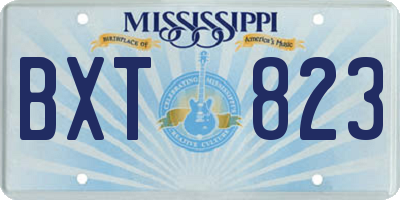 MS license plate BXT823