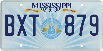MS license plate BXT879