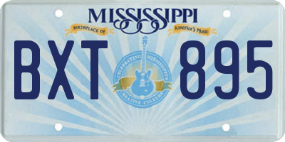 MS license plate BXT895
