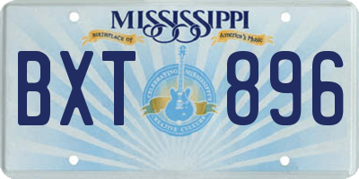 MS license plate BXT896