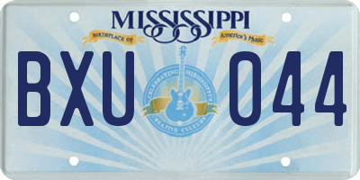 MS license plate BXU044