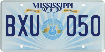 MS license plate BXU050
