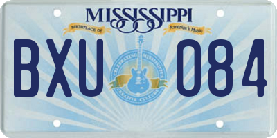 MS license plate BXU084