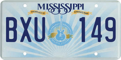 MS license plate BXU149