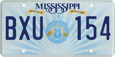 MS license plate BXU154