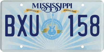 MS license plate BXU158