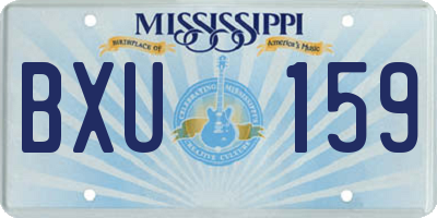 MS license plate BXU159