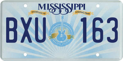 MS license plate BXU163