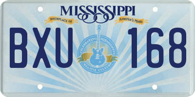 MS license plate BXU168