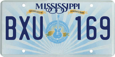 MS license plate BXU169