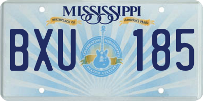 MS license plate BXU185