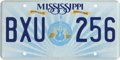 MS license plate BXU256