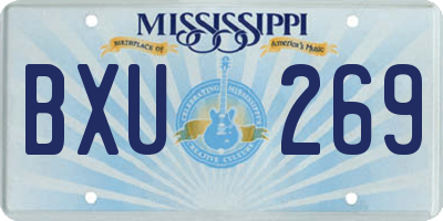 MS license plate BXU269