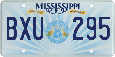 MS license plate BXU295