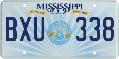 MS license plate BXU338