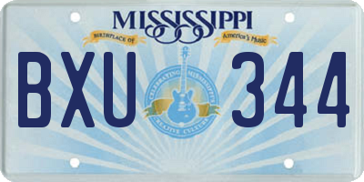 MS license plate BXU344