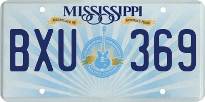 MS license plate BXU369