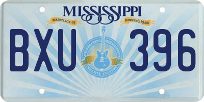 MS license plate BXU396