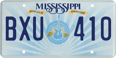 MS license plate BXU410
