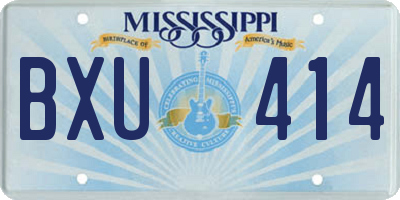 MS license plate BXU414