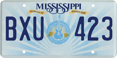MS license plate BXU423