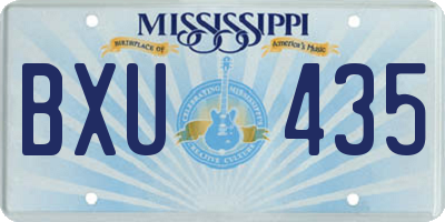 MS license plate BXU435