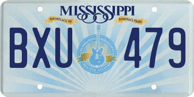 MS license plate BXU479
