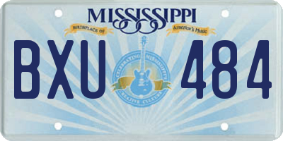 MS license plate BXU484