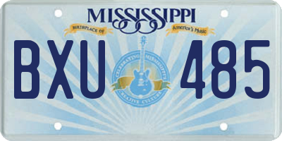 MS license plate BXU485