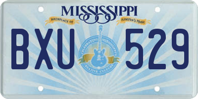 MS license plate BXU529