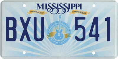 MS license plate BXU541