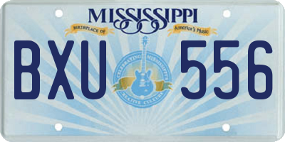 MS license plate BXU556