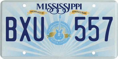MS license plate BXU557