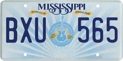 MS license plate BXU565
