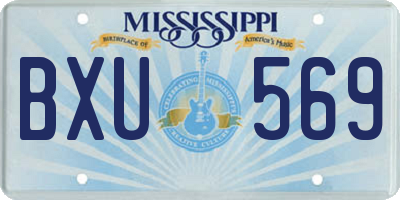 MS license plate BXU569