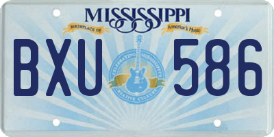 MS license plate BXU586