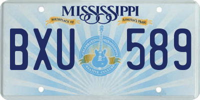 MS license plate BXU589
