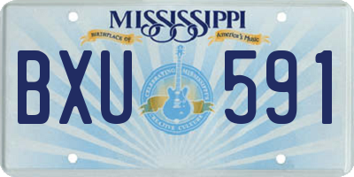 MS license plate BXU591