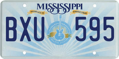 MS license plate BXU595