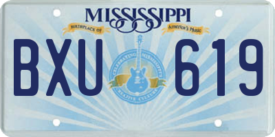 MS license plate BXU619