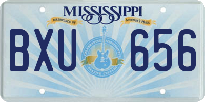 MS license plate BXU656