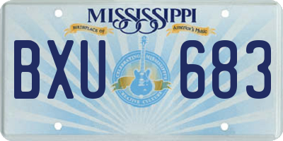 MS license plate BXU683
