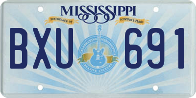 MS license plate BXU691