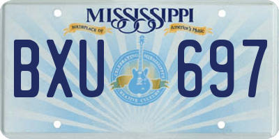 MS license plate BXU697