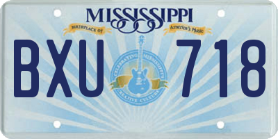MS license plate BXU718
