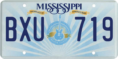 MS license plate BXU719